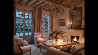 Cozy English Cottage / Snowy Night / Soft Jazz Ambience