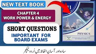 Class 11 Physics New Book 2025 | Chapter 4 Work Energy & Power | Important Board  Questions Solved