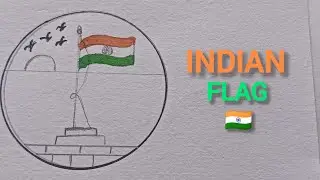How to draw national flag of India 🇮🇳 || Indian flag tutorial step by step || Republic day drawing🇮🇳