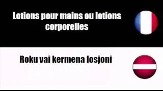 TRADUCTION  = LETTON = FRANCAIS = Roku un nagu kop&scaron;anas lidzekli
