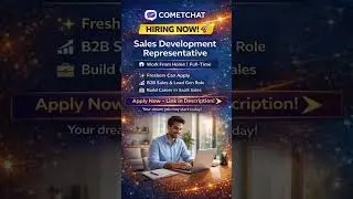 CometChat Hiring Now | Work From Home Jobs | Sales Development Representative #remotejobs #wfh