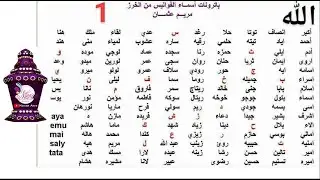 باترونات الأسماء لعمل فانوس من الخرز 1  | مريم عثمان