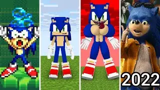 Evolution of Sonic in Minecraft Meme Dancing Song (Minecraft Animation) FNF