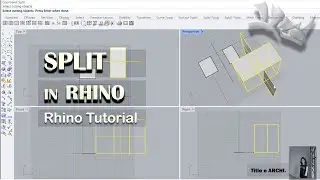 Rhino Tutorial/ Split command in Rhino by @TitleeMehzabeen