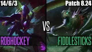 ROBHOCKEY KHA'ZIX vs. FIDDLESTICKS - NA Ranked Diamond Patch 8.24b