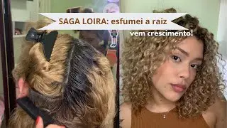 esfumando a raiz loira em casa