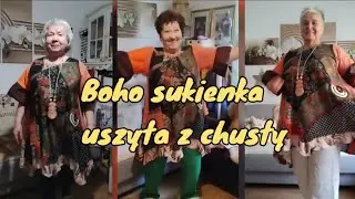 Szyje z tego co mam pod ręką*Sukienka z chusty