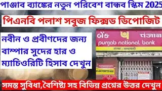 PNB PALASH GREEN FIXED DEPOSIT SCHEME-2025 BENEFITS,RULES,MATURITY CALCULATOR.15G.15H.TDS.INTEREST