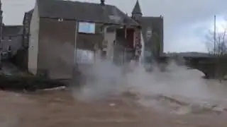 House collapsed into the river