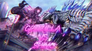GODZILLA VS SHIMO/epic stop motion battle/hiya figures 