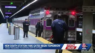 New fare gates at South Station go into effect Tuesday