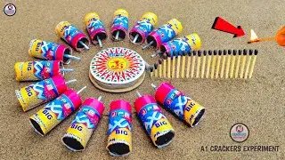 Lot Of JPR Chit Put Crackers And Chakri Vs Matchstick Chain Reaction Dominos😱| Crackers Experiment