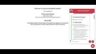 HealthGenie AI healthcare assistant Using NLP and RAG(retrieval augmented generation)