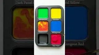 Watercolor Palette Painting in Action: Vibrant Colors in Motion! #colormixing #colorstream #shorts