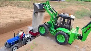 BharatBenz Tata Dumper Truck Accident Pulling Out Car Tractor Jcb | Jcb Cartoon | Tractor Cartoon