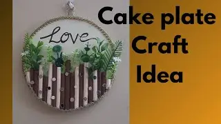 Diy cake plate wall hanging craft /reuse of waste cake plate /diy wall hanging craft 
