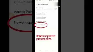 Mobile Network operator problem solve #smartphone #settings #tips #android #tech