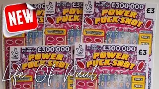New &pound;3 Lottery Scratch Cards. &pound;15 of the Power Puck Shot scratch cards.