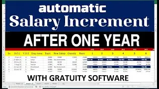 automatic salary increment and gratuity Calculator in excel&nbsp;spreadsheet
