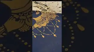 Gold Stencil Art on Furniture #painting #art