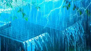 Fall Asleep in 3 Minutes in a Cozy Cabin with Torrential Rain & Intense Thunder on a Metal Roof