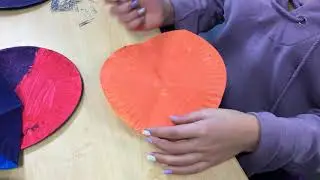 Folding a color wheel plate6th grade