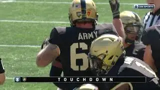 Army Football: Kelvin Hopkins First Touchdown Run vs. Hawaii 9-15-18