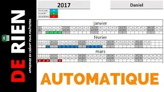 aperçu d'absence personnelle automatique | Tutoriel Excel - DE RIEN