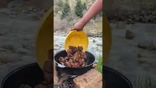 cooking in the mountains in the wild nature #food