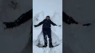 How to make snow angels! #shorts #shortvideo #youtube #youtubeshorts #trending #top #snowangels #fyp