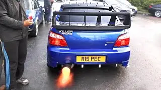 Subaru Impreza WRX Cosworth - Anti Lag FLAMES!