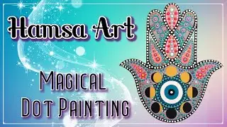 HAMSA PAINTING - magical evil eye protection symbol