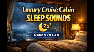 Luxury Cruise Cabin Rain Sounds 🌧️ 8 Hours Deep Sleep & Relaxation