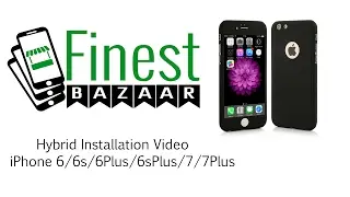 iPhone 6Plus/6sPlus Hybrid 360 Case Full Body Luxury Cover + Tempered Glass by FinestBazaar