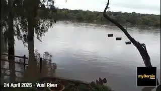 Rising water level on the Vaal River on 24 April 2025