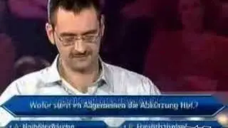 Software Crash On German's Millionaire's show