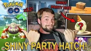 SHINY PARTY HAT HATCH! SHINY HEATRAN RAIDS! (Pokemon GO)