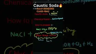 Chlor-alkali Process🔥#mahatmagandhi #common#salt #2026 #cbse#trend #brinesolution #alkaline #easy