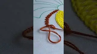 Just Beautiful Double Chain embroidery stitch #shorts #trending #viral #new #foryou #video #ytshorts