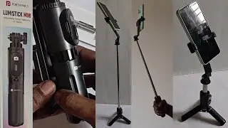 Portronics Lumistick Mini - Portronics Selfie stick Tripod Unboxing & Demo