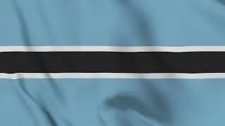 Botswana Flag Waving 4K | Botswanan National Flag Animation