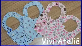 Babador Infantil | Com Molde Gratuito | Passo a Passo | Vivi Ateliê