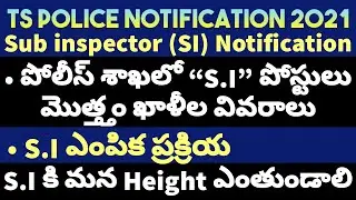 Ts police si notification 2021 | TS Police Notification 2021,TSLPRB 2021, Ts police recruitment 2021