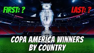 Copa America (CONMEBOL) Winners (1945-2024) by Country (Surprise Guaranteed)