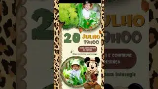 Convite infinito safari #conviteanimadoinfantil #conviteanimado #conbitesafari