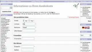 Erstbestellung bei infobroker.de Maerz 2007