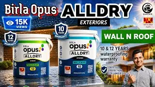 Birla Opus ALLDRY WALL N ROOF EXTERIOR || How to Use Wall N Roof Exterior? #birlaopus #sainikpaint