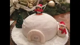 Iglu Motivtorte / Weihnachtstorte / Wintertorte