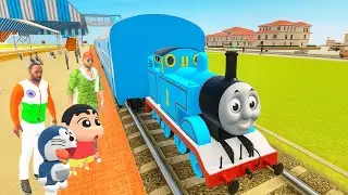 Shinchan & Doremon Ride Thomus Train In Indian Theft Auto Simulator Game 