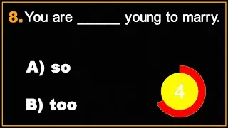 Too vs. So  Grammar Exercise Quizzes & Test | Mixed Grammar Test | Fast Learning